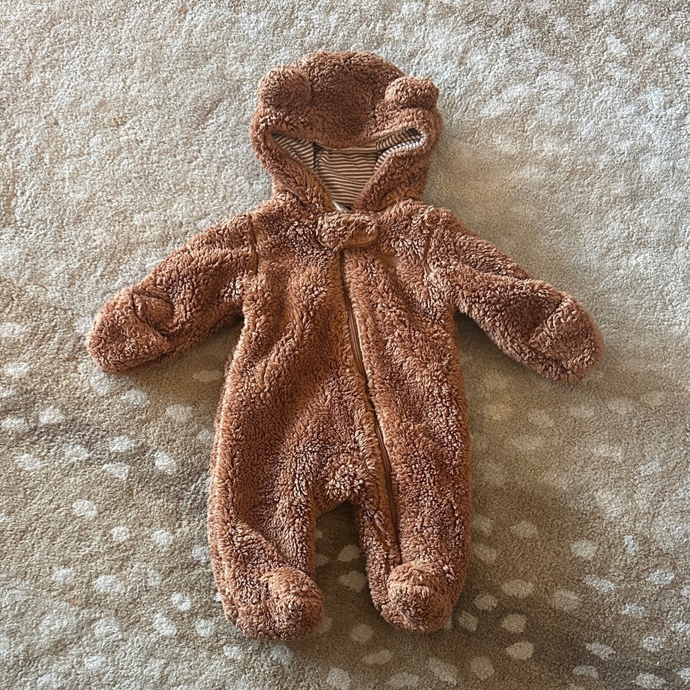 Carter's Warm Brown Sherpa Baby Footie